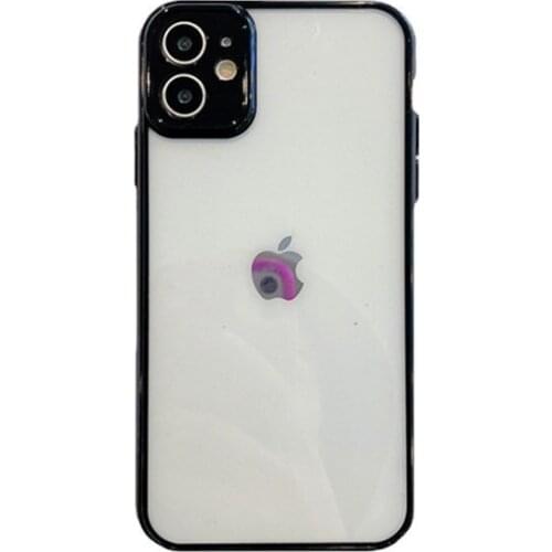 Phone Case For iPhone 11 12 Pro Max Luxury Transparent Case for iphone X XR XS Max 7 8 Plus Camera Candy Color Soft Cover Case
