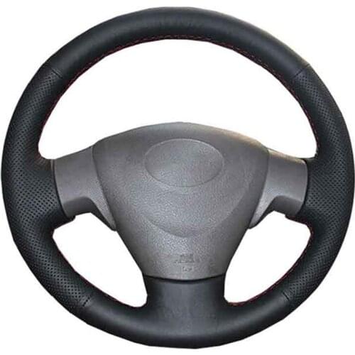 Car Steering Wheel Cover For Toyota Corolla 2006-2010 Matrix 2009 Auris Customize Steering Wrap Microfiber Leather Hand Sewing