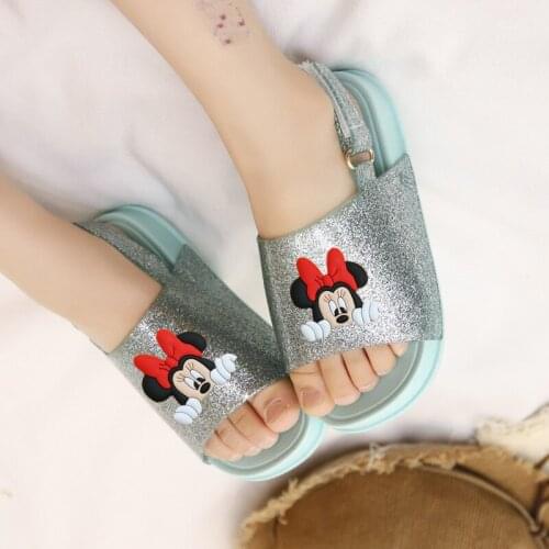 Disney childrens cartoon Mickey Mouse boy girl baby non-slip soft shoes summer sandals beach shoes sandals and slippers