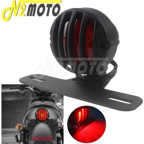 For Harley Kawasaki Bobber Chopper BMW Honda Suzuki Yamaha Scooter Motorcycle Tail Brake Light Lamp License Plate Light Bracket