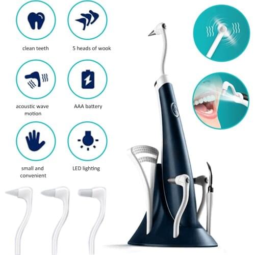 Electric Ultra-Sonic Acoustic Toothbrush Vibration Tooth Cleaner Scaler Tooth Calculus Remover Teeth Stains Tartar Tool