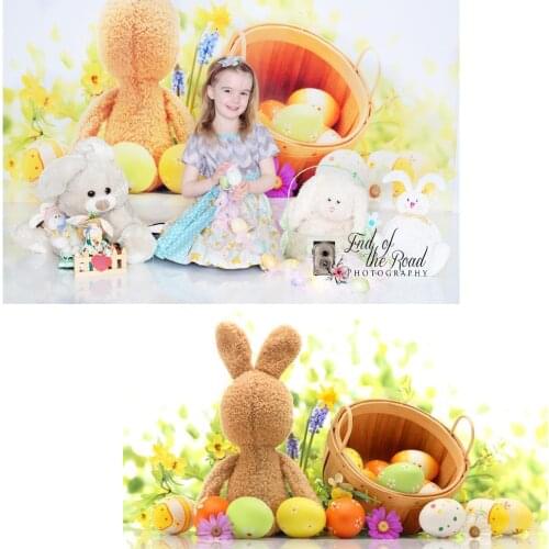 200cm*150cm easter photography backdrops flower eggs background studio rabits photo studio fotografico Easter background custom