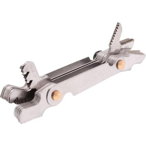 High Quality 58 Blades Metric &Whitworth 55/60 Degree Thread Screw Pitch Gauge For Measuring Tool
