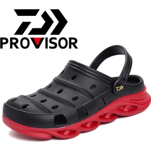 2021Daiwa Men Outdoor Beach Shoes Water Sneakers River Fishing Sandals Unisex Quick Non-slip Dry Garden Slippers Hollow Shoes