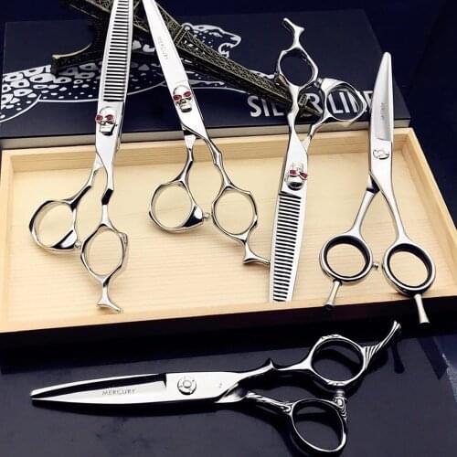 6 Professional Hair Salon Structure Scissors Set Cutting Barber Haircut Thinning Shear Scissors Hairdressing Hair Tools Scissors