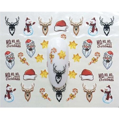 Stickers For Nails Manicure Stickers Water Nail decals Snowflake Nail Sticker and Sticker Slider for Nail Art F05/F06/F07/F08