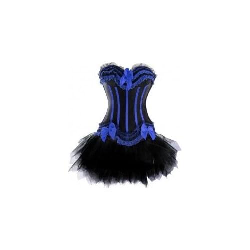2016 Newest sexy lace corset with tutu dressbeautiful corset set for woman