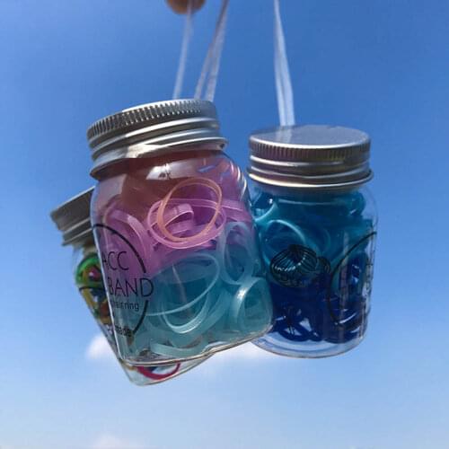 Disposable Gradient Color Elastic Hair Bands Kids Ponytail Holder Scrunchirs Rubber Band Hair Rope Ties Girls Hair Accessories