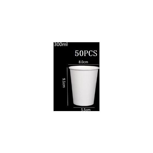50pcs Disposable cups, paper cups, cups of coffee, milk tea, hot drinks, paper cups, packed soy milk