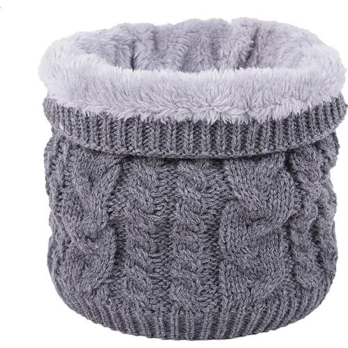 Autumn And Winter Round Neck Scarf Mens Fashion Couple Wild Wool Warmth And Velvet Solid Color