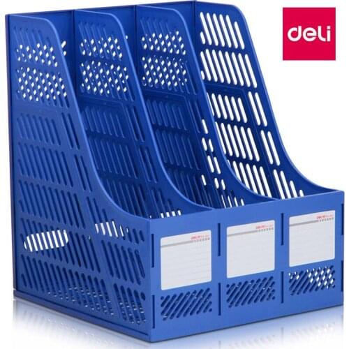 9847 Triple File Box File Rack Data Rack File Column File Basket File Holder Bookend Office Supplies Book Stand Storage Box
