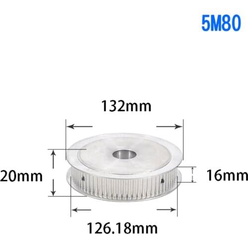 1Pcs AF Type 80-100 Teeth 5M Timing Belt Pulley Slot Width 16mm/21mm Bore 8-25mm For 15mm/20mm Belt CNC/Step Motor