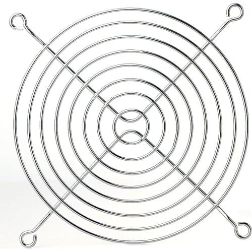 CPU Fan Grill For Cooling Fan 120mm 12Cm Silver Tone CPU Grill Protector Metal Finger Guard Computer Phone Straps cheap