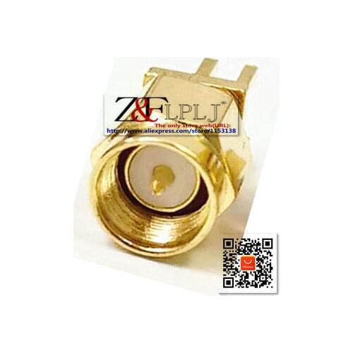 SMA male socket with offset pins soldered PCB board,pitch 1.6mm 4pin / RF coaxial connector Straight SMA-J male socket 10pcs/lot
