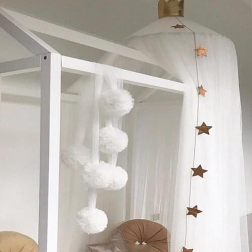 Lovely Chiffon Balls Home Bed Net Hanging Decoration Ornament Accessories Gift DIY Wool Felt Room decor