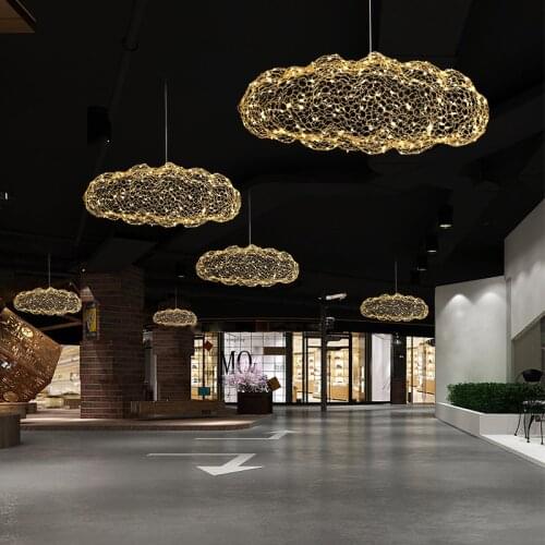 Modern Creative Cloud Light Fixtures Led Pendant Lamp Starry Personality Hotel Restaurant Bar Designer Firefly Moderne Lustre
