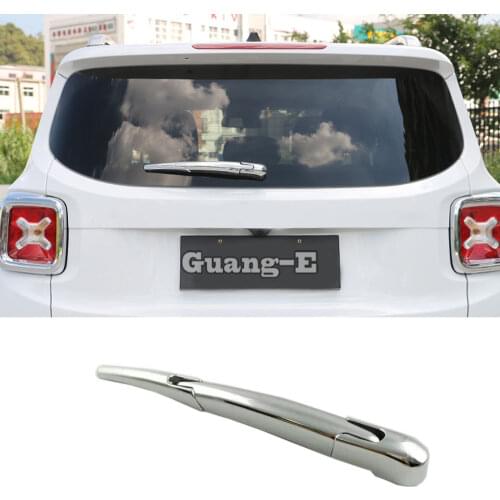 Car Body Styling Rear Back Glass Wiper Wash Nozzle Frame Tail Window Trims For Jeep Renegade 2017 2018 2019 2020