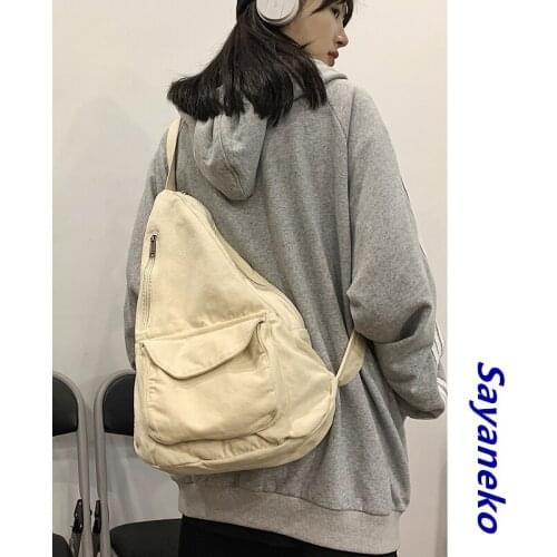 Original Design Shoulder Bag For Women Messenger Bag Female Student Large-capacity Canvas Bag Simple Shopping Womens Bag Female