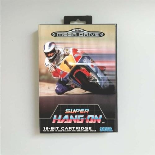 Super Hang-On - EUR Cover With Box 16 Bit MD Game Card for Megadrive Genesis Video Game Console