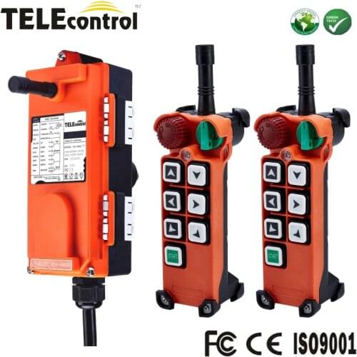 Telecontrol F21-E2 on/off magnetic switch 6 single step push buttons 2 transmitters multiple control hoist crane radio remote