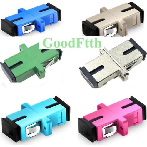Optic Fiber Adapter Adaptor Coupler SC-SC Simplex Zirconia Sleeve GoodFtth 100pcs/lot
