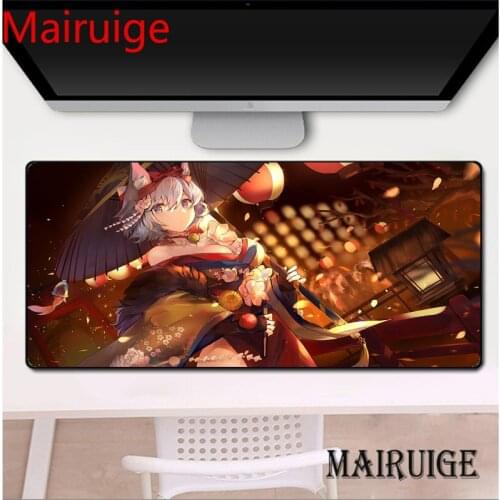 Japanese Anime Beauty Kawaii Gaming Computer Large Mouse Pad Gamer Locking Edge Keyboard XXL DeskMat Keyboard PC MiceMats