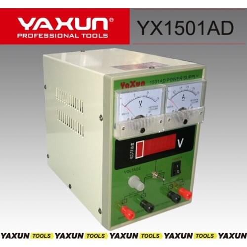 220v /110v YAXUN 1501AD 15V 1A DC ,LED Display Mobile phone repair power test regulated power supply Adjustable , with RF light