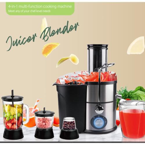HAEGER 1.2L Stainless Steel 280W Juicer Blender 4 in 1 Juicer Extractor for Fruit Lemon Squeezer for Kitchen