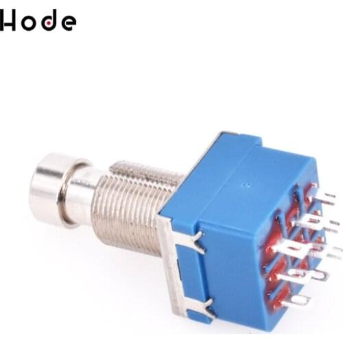 1PCS 3PDT 9-PIN Guitar Effects Stomp Switch Pedal Box Foot Metal True Bypass