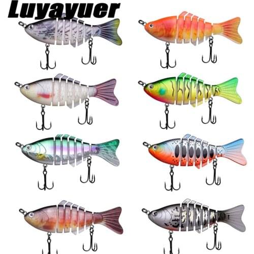 11Pcs Set of Multi Jointed Swimbait 6 Segments Flexible Fish Bait Swimbait 10cm16g Hard Artificial Bait Pike/Bass Crankbait