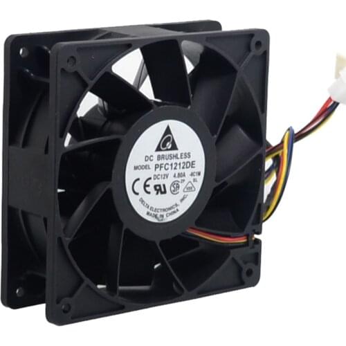 2pcs New 12038 12CM 120mm high speed cooling fan 12V 4.8A PFC1212DE violence 120*120*38mm
