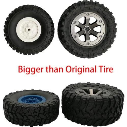 4Pcs 1/16 Scale RC Car Rubber Wheel Rim Tire Tyre Part for WPL B-14 FY001