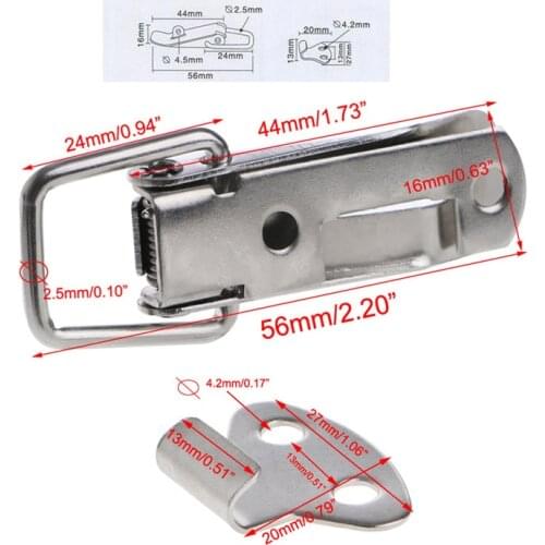 2019 New 4 Pcs Hardware Cabinet Boxes Spring Loaded Latch Catch Toggle Hasp Hardware