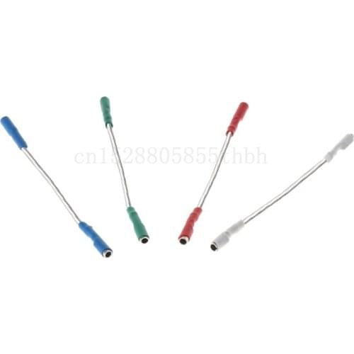4Pcs Universal Silver Leads Wires Header Wire Cable 40mm for 1.2-1.3mm Pins Turntable Phono Headshell Tonearm