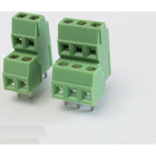 5Pcs Double Row PCB Screw Terminal Block Connector High And Low Position 3.5/3.81/5.0/5.08mm Pitch Connector