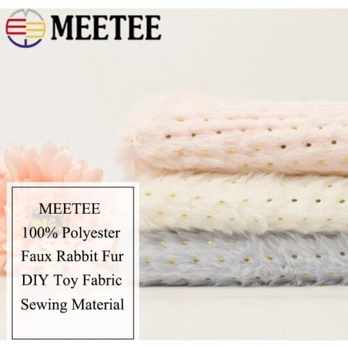 50*75cm Meetee 100% Polyester Faux Rabbit Fur Fabric Counter Display Background Cloth Pillow Bag Sewing Material DIY Toy Cloth
