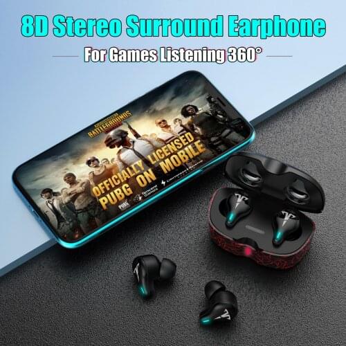 8D stereo surround game earphone wireless bluetooth headphones listenning 360 for game HD Call HIFI earphone for IOS Android