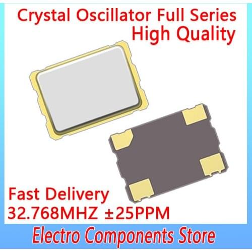 32.768M Active Patch Crystal Oscillator 4Pin 7050 4 Pins SMD Oscillator 32.768MHZ 5*7mm 2.25V-5.5V ±25PPM 7.0*5.0MM OSC