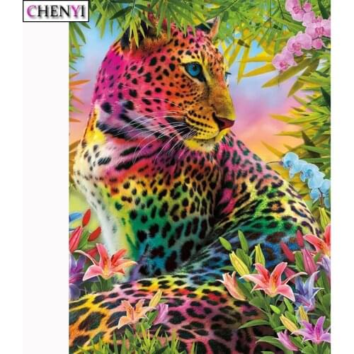 5D Diy Diamond Painting Full Drill Animals Leopard Paint By Number Diamond Embroidery Cross Stitch Rhinestones Craft Home Decor