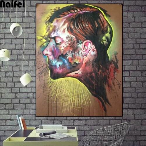 Diamond embroidery abstract portrait Face map cross stitch Diy 5d square diamond painting sale man 3d picture of rhinestone new