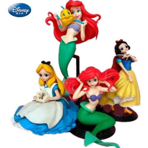 Free Delivery Disney Snow White Mermaid Alice Cinderella scene cake decoration baking accessories various hand-made model toys