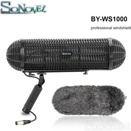 Boya BY-WS1000 Microphones Blimp Windshield Suspension System for Shotgun Mic for Canon Nikon Sony DSLR Camcorder Recorder