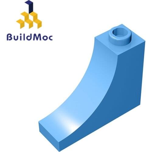 BuildMOC 18653 1x3x2 curved brick Building Blocks Parts DIY Educational Creative gift Toys