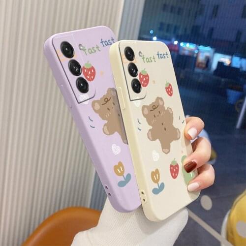 Strawberry Case For Samsung Galaxy S21 S20 FE S10 Ultra Plus S10e Note 20 ultra 10 9 Plus Pro Ultra Thin Soft Phone Cover Case