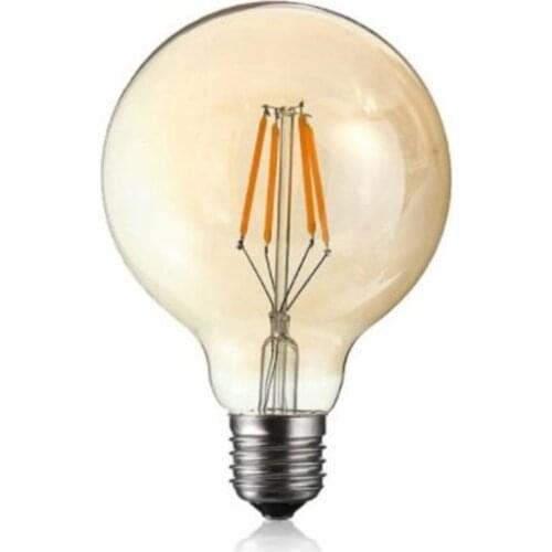 Rustic Led Bulb E27 Lampholder G95 Glop Model 4w Amber Color 4 pcs