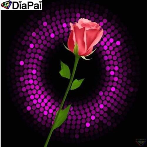 DiaPai Diamond Painting 5D DIY 100% Full Square/Round Drill "Rose flower scenery"Diamond Embroidery Cross Stitch 3D Decor A24246