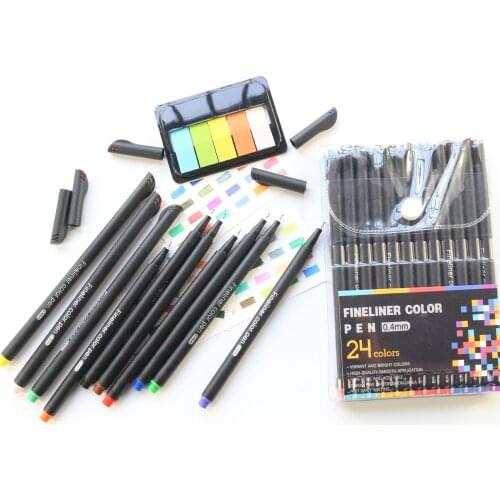Domikee new classic 12/24/36 color drawing Fineliner pens set school student colorful marker pen for drawing stationery supplies