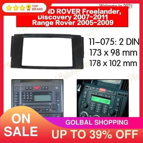 Facia for Land Rover Freelander/Discovery 2007-2011/Range Rover 2005-2009 Radio DVD Stereo CD Panel Dash Kit Trim Fascia Plate