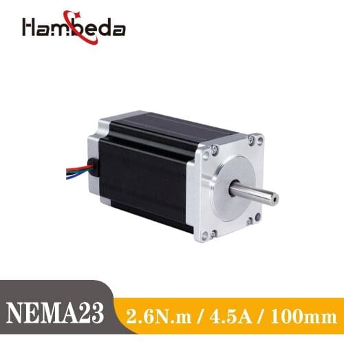NEMA23 100mm Height 2 Phase High Torque 1.8 Degree 3.15V 4.5A Hybrid Stepper Motor CNC Engrave Machine And 3D Printer