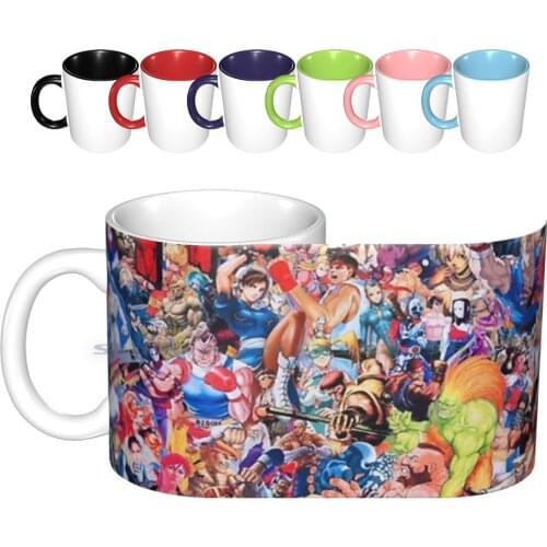 Character Collage Ceramic Mugs Coffee Cups Milk Tea Mug Character Collage Fashion New York Ny Pattern London Paris France Band